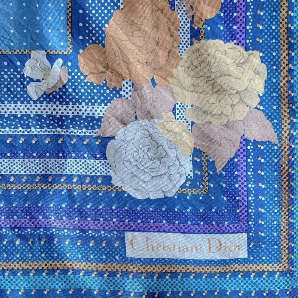 Christian Dior Silk Floral Scarf